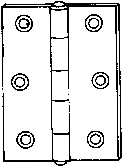 (image for) Hinge V518 3" Tp Lt Nrrw Znc