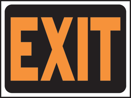 (image for) Sign 9x12 "exit"