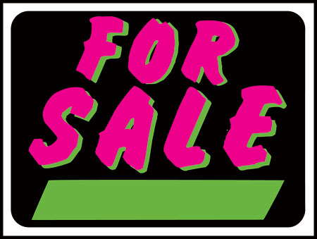 (image for) Sign 9x12 "for Sale" Neon