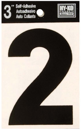 (image for) Number 3"#2 Die-Cut Blk Vinyl