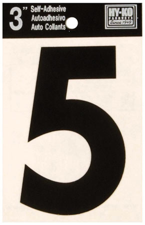 (image for) Number 3"#5 Die-Cut Blk Vinyl