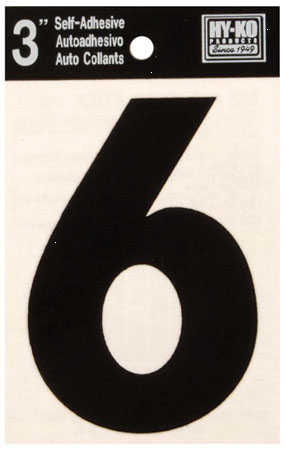 (image for) Number 3"#6 Die-Cut Blk Vinyl