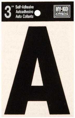 (image for) Letter 3"'A'Die-Cut Blk Vinyl