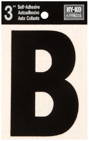 (image for) Letter3" 'B'Die-Cut Blk Vinyl