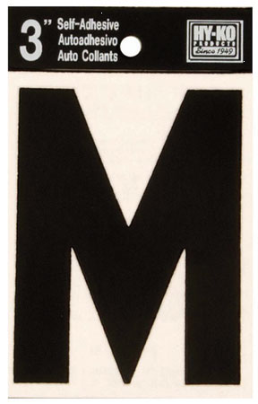 (image for) Letter 3"'M'Die-Cut Blk Vinyl