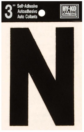 (image for) Letter 3"'N'Die-Cut Blk Vinyl