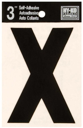 (image for) Letter 3"'X'Die-Cut Blk Vinyl