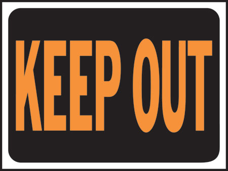 (image for) Sign 9x12 "keep Out"