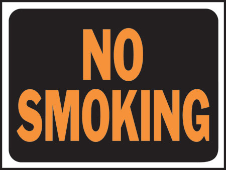 (image for) Sign 9x12 "no Smoking"