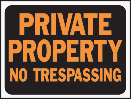 (image for) Sign 9x12 "private Property"