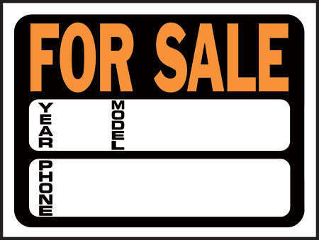 (image for) Sign 9x12 "auto For Sale"