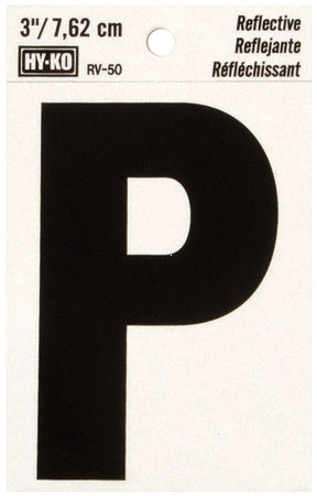 (image for) Letter 3"'P' Reflective Vinyl