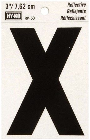 (image for) Letter 3"'X' Reflective Vinyl