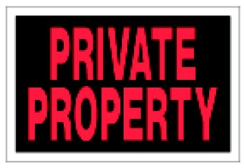 (image for) Sign 8x12 'Private Property'