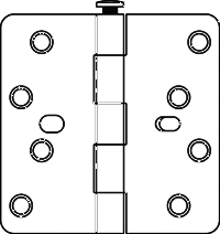 (image for) Hinge Brass Fm 1/4" Rad 4"