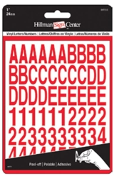 (image for) Letters Numbers 2" Die Cut Red