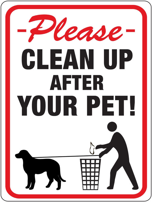 (image for) Sign Clean Up After Your Pet