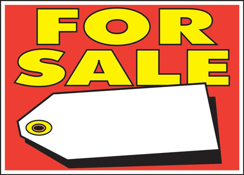 (image for) Sign 9"x14" "for Sale"