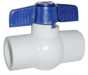 (image for) Ball Valve 3/4" Sxs Pvc 40 Wht