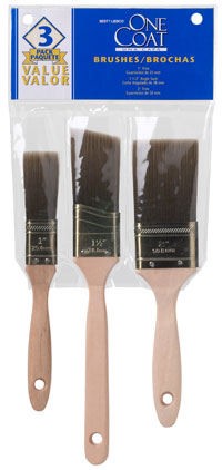 (image for) Paint Brush 3pc Set One Coat